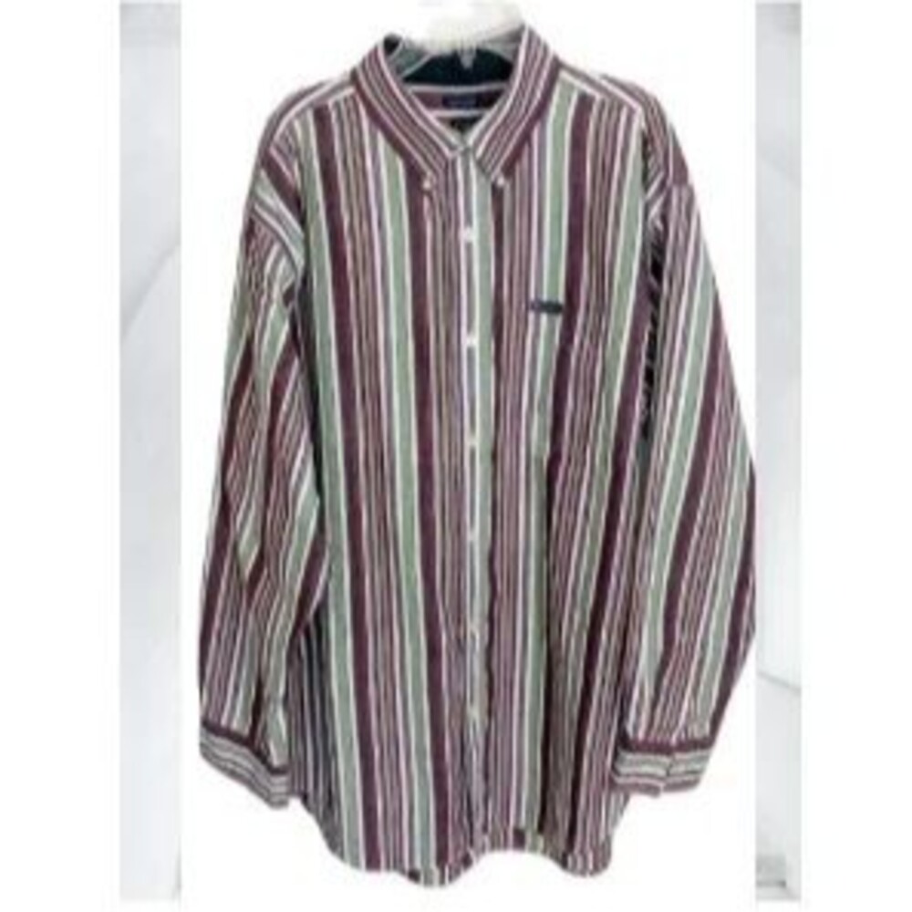 Men's Striped Button-Down Shirt / Large / Chaps